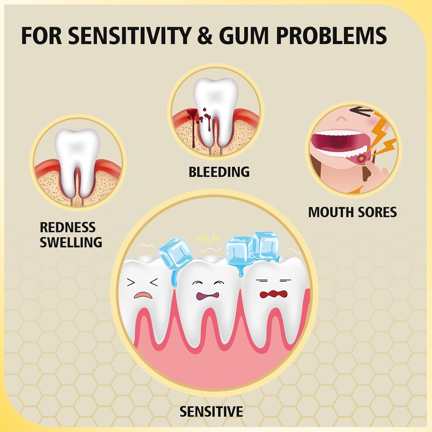 2PCS Bee Wasp Venom Multi-Peptides Toothpaste for Bleeding Gums,Gingivitis Treatment Repair,Sensitive Teeth,Mouth Sores,Plaque-12 Hours Breath Fresheners- 3.7 OZ(2 Pack)