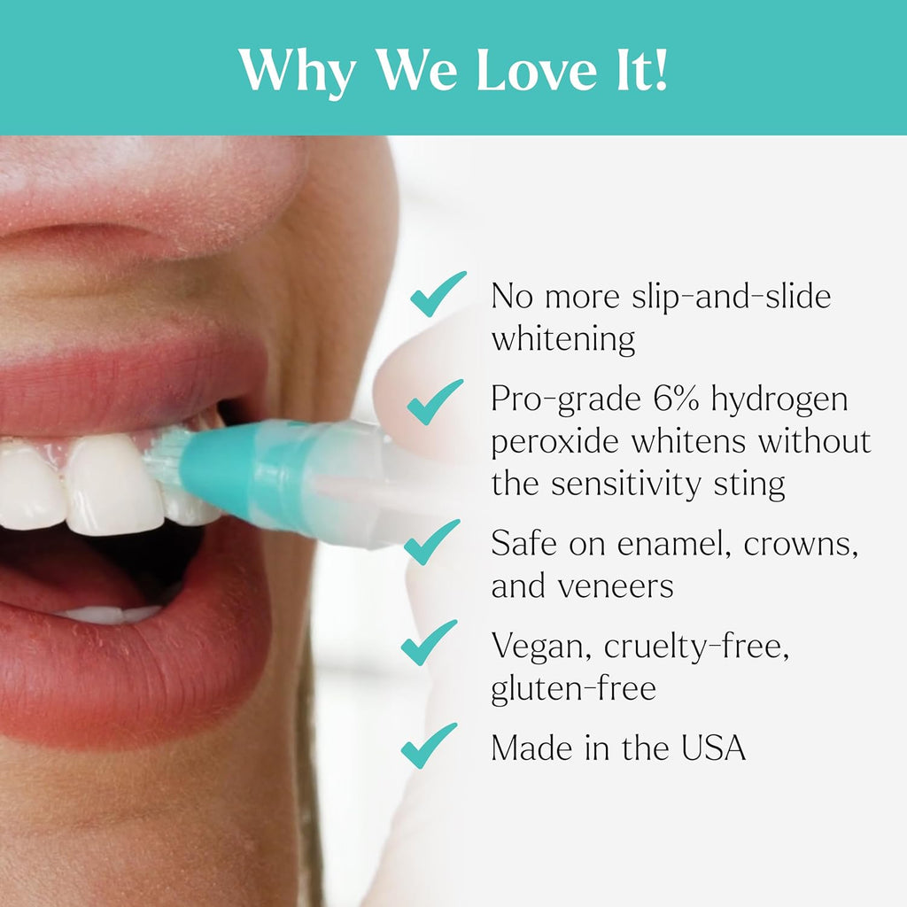 GLO Science So Brilliant Teeth Whitening Gel Pods – Safe, Effective Tooth Whitener with Silicon Brush, 6% Hydrogen Peroxide – Designed for Sensitive Teeth – Gingermint Flavor (2 Packs of 5)