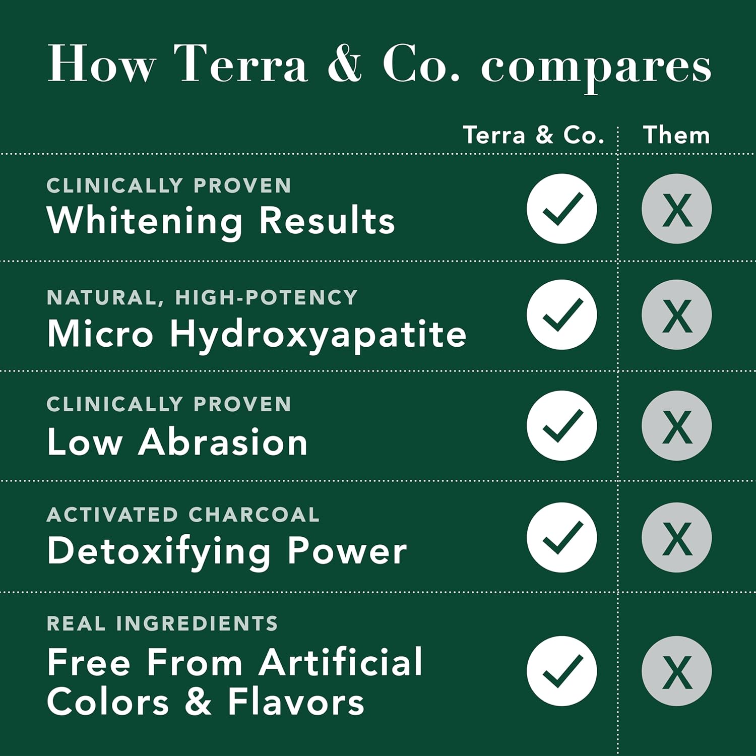 Terra & Co. Brilliant Black Hydroxyapatite Toothpaste for Whitening Teeth – USA-Made - Natural Remineralizing Toothpaste, Fluoride-Free, Vegan, SLS-Free, Low Abrasion – Mint, 3.4 oz