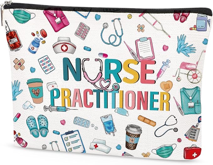 Nurse Practitioner Gifts Makeup Bag for Women, Nurse Appreciation Gift Cosmetic Bag Supplies Medical Np Nurse Graduation Gift Nurses Doctors Ursing Students