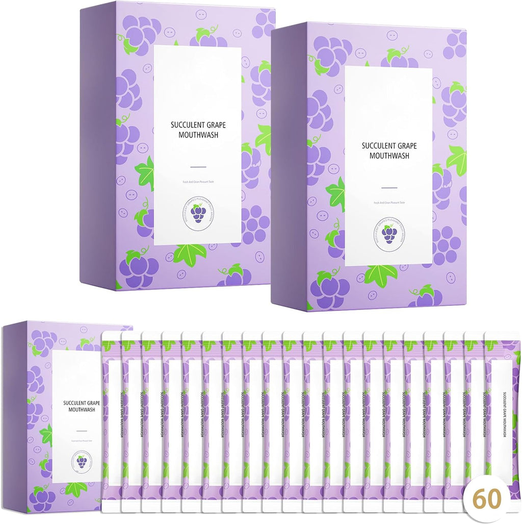 60PCS Travel Size Mouthwash,Portable Mini Mouthwash,Long-Lasting Freshness Travel Mouth Wash for Oral Care A28