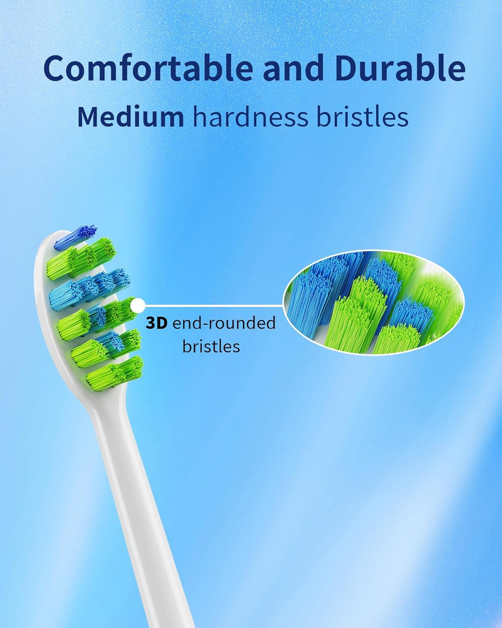 7AM2M AM100/AM105/AM111 Electric Toothbrush Brush Heads x 8 for 7AM2M Electric Toothbrush ONLY (White)