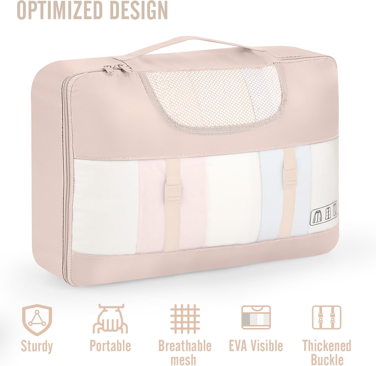 Veken 10 Set Packing Cubes for Travel, Beach Vacation Essentials Accessories for Cruise Ship, Suitcase Organizer Bags for Luggage with Hanging Toiletry & Shoe Bag, Birthday Gifts for Women Mom Her