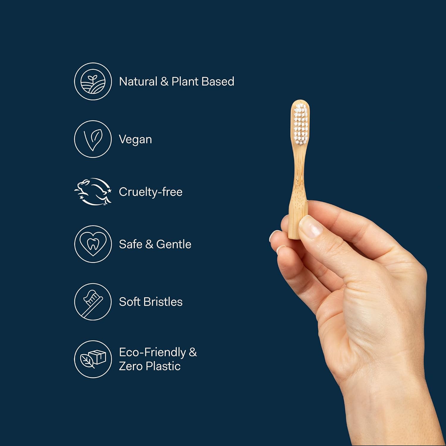 Better & Better Natural Bamboo Toothbrush Head Refill | Soft Bristles | 100% Plant-Based | Replaceable Brush Head Only | Eco-Friendly, Zero Plastic | Adult Size, Fits Reusable Handle