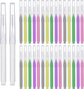100 Pcs Braces Brush Flossers Interdental Brush Toothpick Dental Tooth Flossing Head Oral Dental Hygiene Flosser Soft Toothpick Tooth Cleaning Tools(Mixed Color)