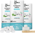 The Humble Co. Whitening Toothpaste Tablets – Fluoride Free Toothpaste Whitening Tablets, Dentist Developed Formula, Vegan, SLS Free, Plastic Free (Peppermint, 3 PK)