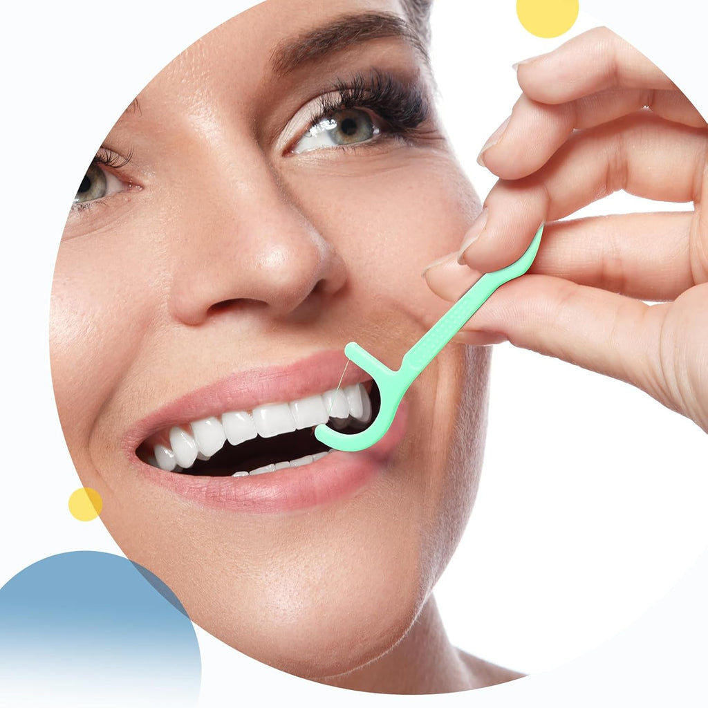 Maxdot 1000 Count Fresh Mint Flavor Dental Flosses Picks Bulk High Toughness Dental Floss Tooth Picks Flossing System for Adults Family Travel Tight Spaces Teeth Cleaning