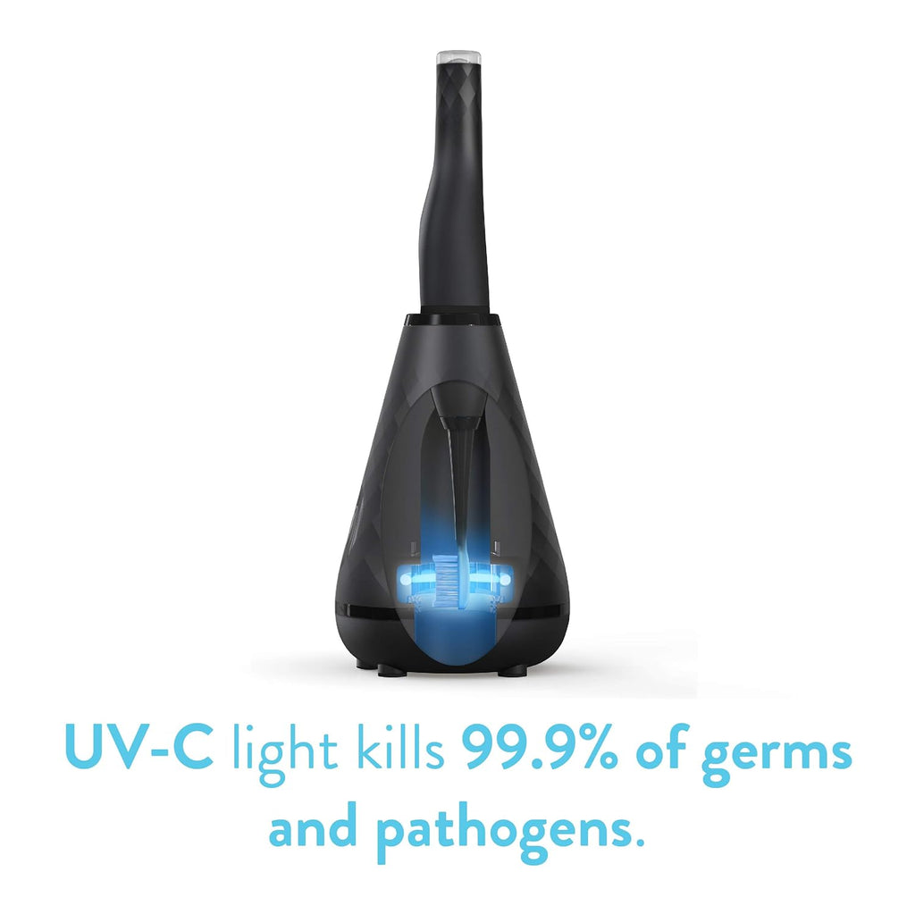 Tao Clean UV Sanitizing Sonic Toothbrush and Cleaning Station, Electric Toothbrush, Dual Speed Setting, Black