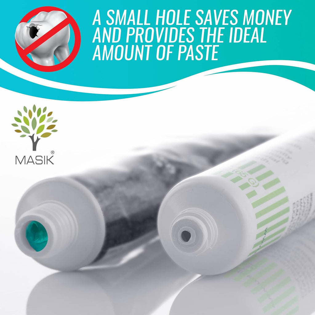 Masik Natural Mint Toothpaste – Whitening & Sensitive Teeth | Dead Sea Salt | Stain & Plaque Remover | Bleeding Gums & Canker Sore Care | Fluoride & SLS-Free | Non-Foaming | Made in Israel