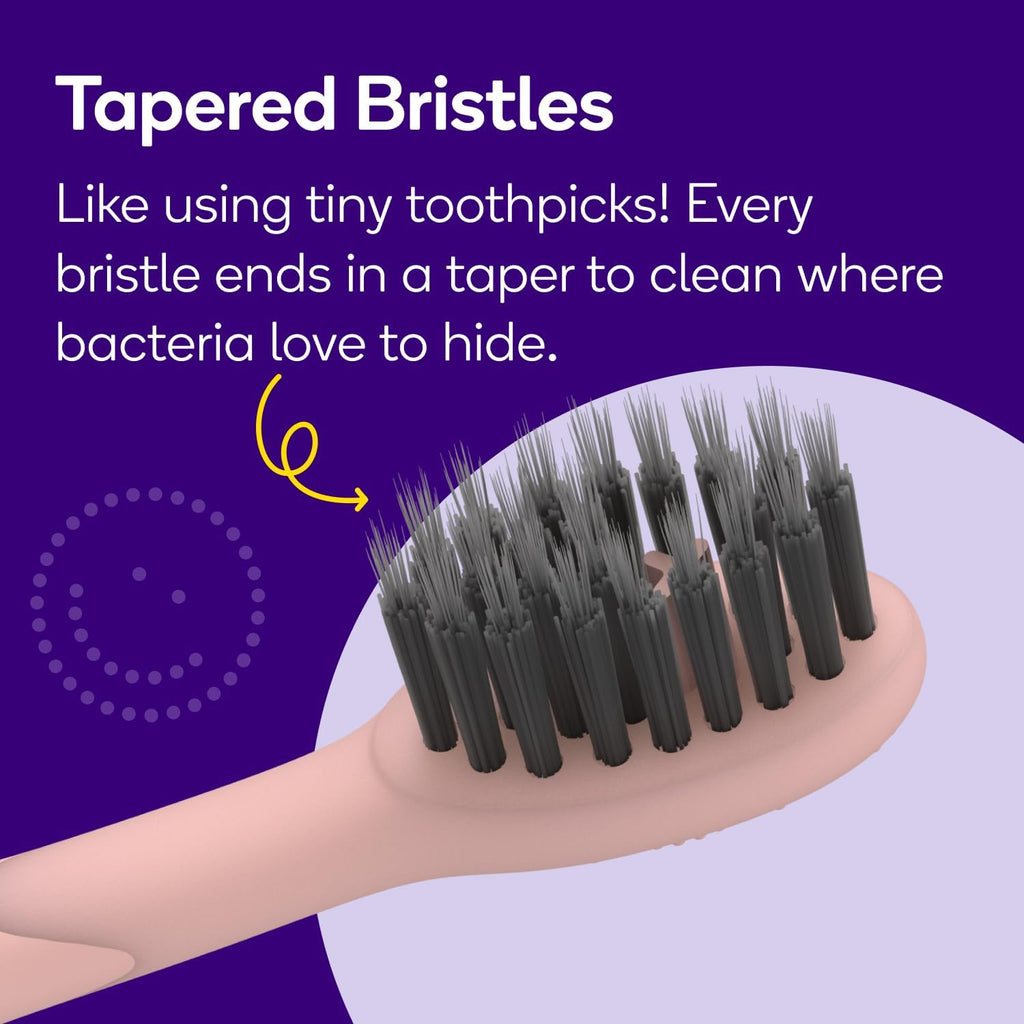 BURST Pro Sonic Electric Toothbrush Genuine Replacement Heads (Rose Gold/3 Pack) | Soft Bristles for Deep Clean, Stain & Plaque Removal