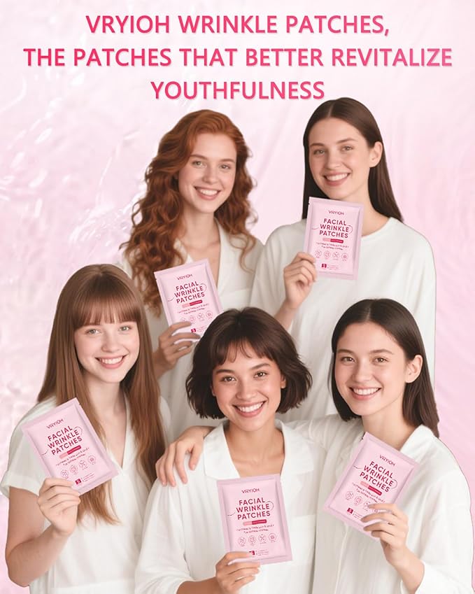 3 IN 1 Forehead, Smile Line & Under Eye Wrinkle Patches, Overnight Facial Wrinkle Treatment with Hyaluronic Acid, Collagen to Lift Lines for Women, 60 Patches