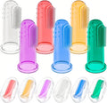 Baby Toothbrush Set, 6 Pcs Soft Infant Finger Toothbrush with 6 Boxes, Newborns Toddler Silicone Baby Tooth Brush 0-6 Months 6-12 Months