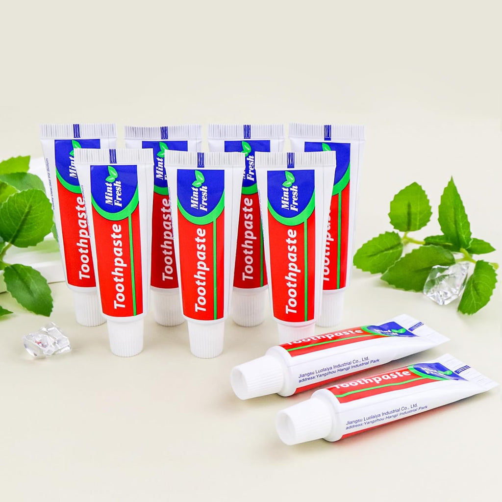 200pcs Travel Size Toothpaste Bulk, 0.88oz/25g Mint Mini Disposable Toothpaste for Hotel, Guests, Homeless, Charity