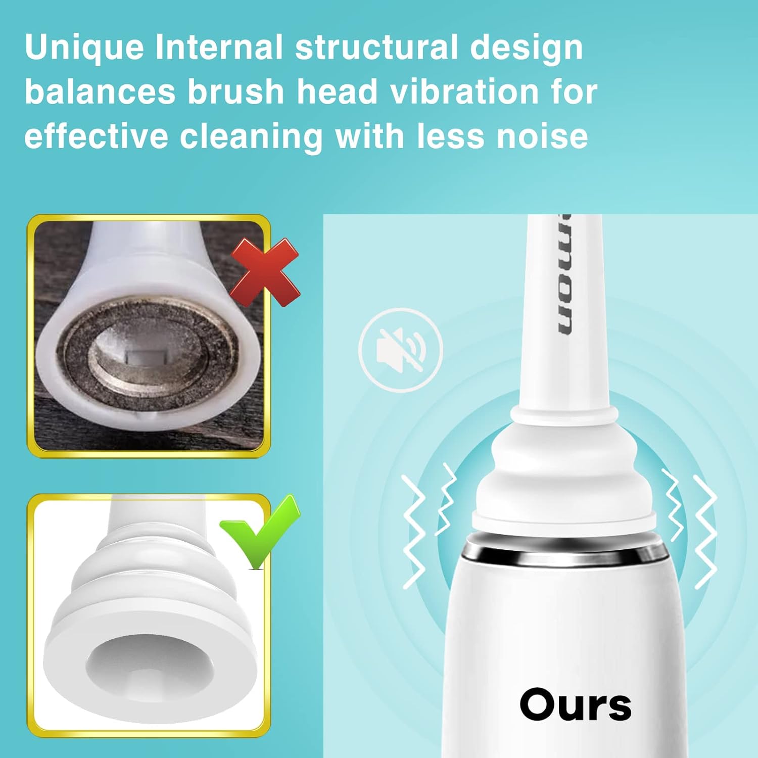 Aoremon Replacement Heads for Sonicare - Toothbrush Heads Compatible with Philips Sonicare Snap-on Electric Toothbrush (White),8 Pcs