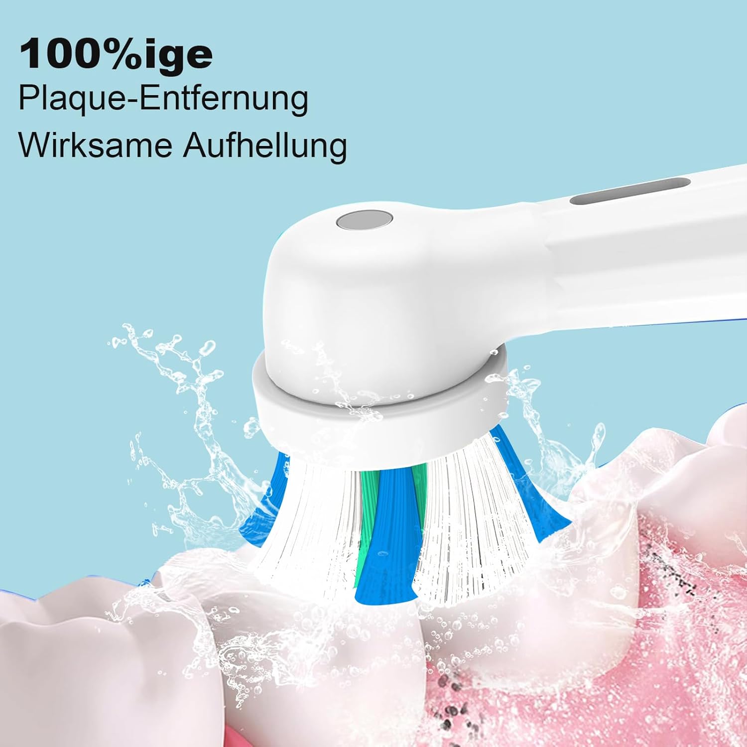 IO Replacement Heads Compatible with Oral B IO 2/3/4/5/6/7/8/9/10 Series Electric Toothbrushes, Medium Softness Brush Heads Compatible with Oral B iO for Teeth and Gums Care (White)