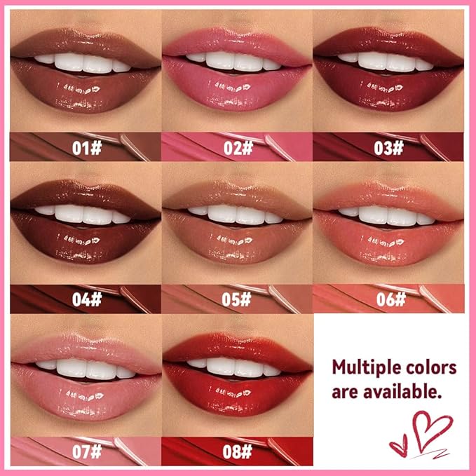 1Pc Ruby Red Butter Lipstick Tinted Lip Balm, Shine Moisturizing Plumper Lipstick for Women, Natural Nourishing Hydrating Lip Gloss Stain for Dry Lips, Lightweight Lip Liner Care Vegan Makeup