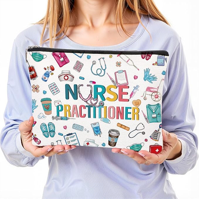 Nurse Practitioner Gifts Makeup Bag for Women, Nurse Appreciation Gift Cosmetic Bag Supplies Medical Np Nurse Graduation Gift Nurses Doctors Ursing Students