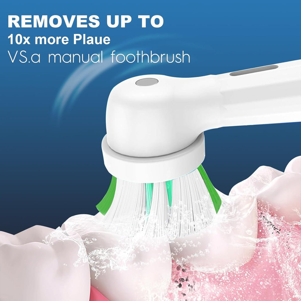 IO Replacement Heads Compatible with Oral B iO 2 3 4 5 6 7 8 9 10 Series Electric Toothbrush, 8 Pcs iO Brush Heads Compatible with Oral B for Teeth Clean & Gums Care (White)