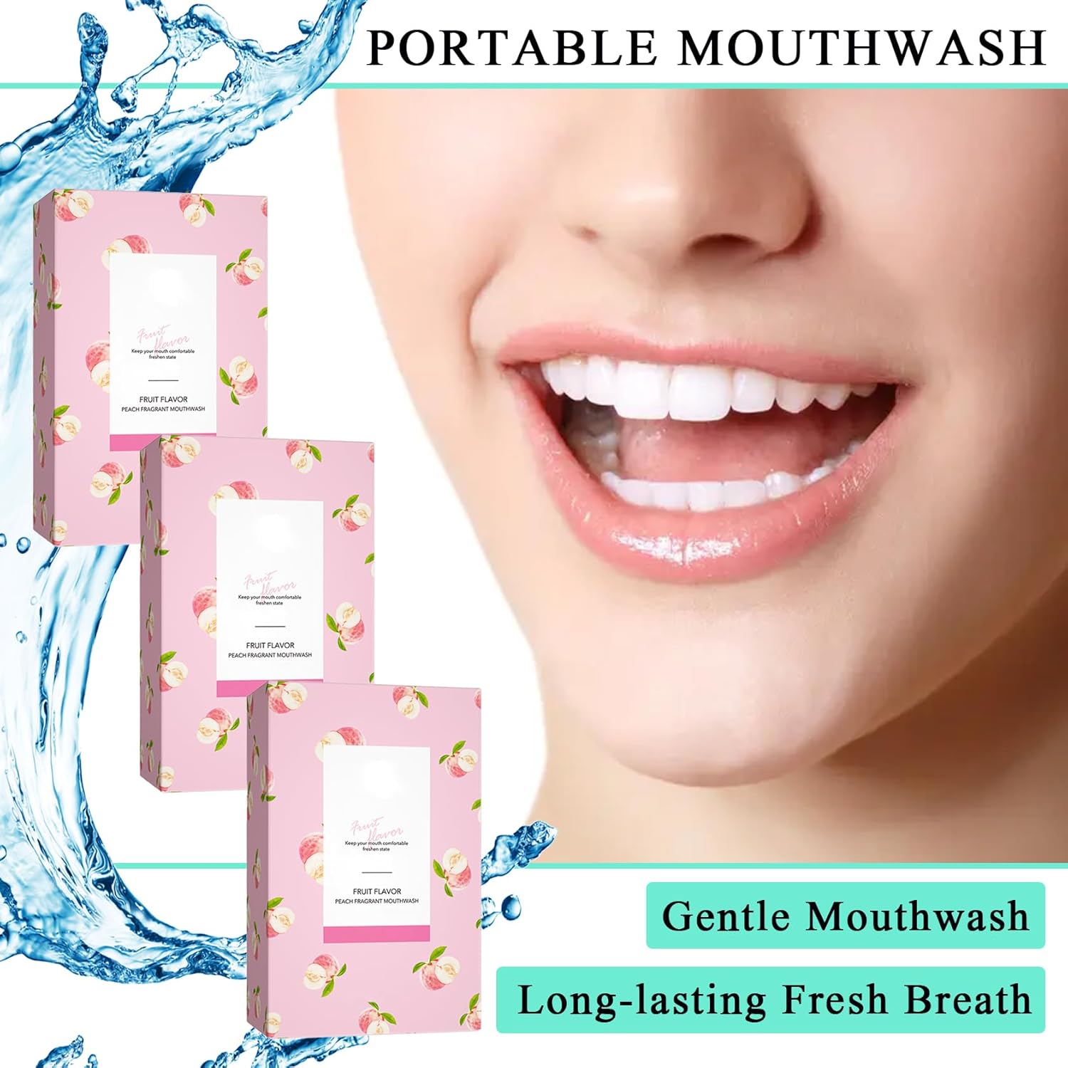 Travel Size Mouthwash,Mini Mouthwash Travel Size Bulk Portable Mouth Wash Set,Individual Small Travel Mouth Wash Packets for Fresh Breath(Pack of 60) A21