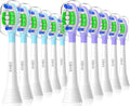 Replacement Toothbrush Heads Compatible with Philips Sonicare Click-on Handles, Multi-Coloured Silicone Wrapped Brush Heads Refills, with Covers, 12 Pack