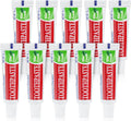 10 Tubes Travel Size Toothpaste in Bulk, Disposable Mini Mint Compact Small Pocket Size Essential Toothpaste for Vacation Hotel Shelter Homeless Nursing Home Charity Camping Single Use 0.17 oz/ 5g