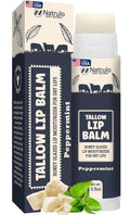Beef Tallow Lip Balm – Natural Tallow Beeswax Chapstick – Hydrating Moisturizer Grass Fed Bison Tallow Balm Lip Care – Soothes Chapped, Dry Lips, Sensitive Skin – Long Lasting & Vitamin Rich USA-Made
