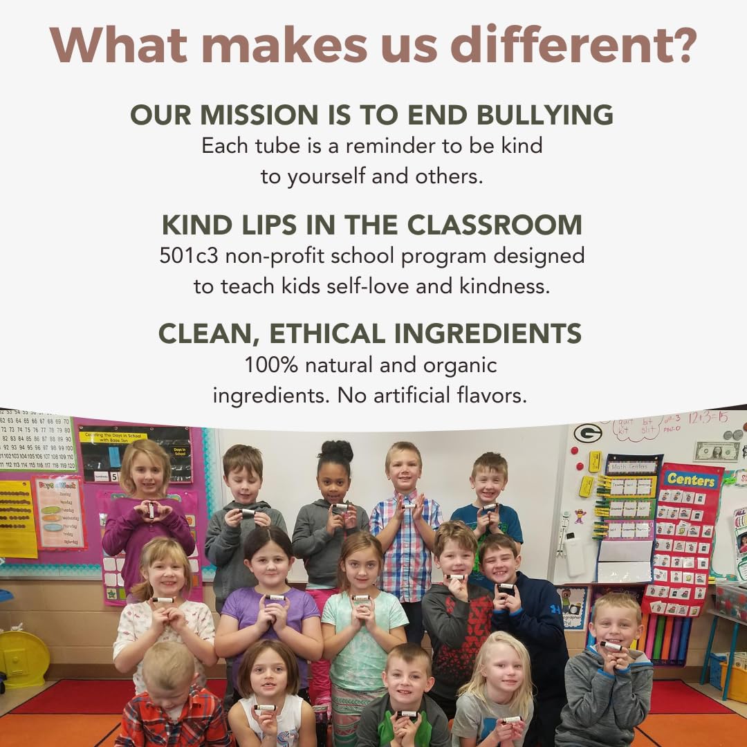 Kind Lips Organic Georgia Peach Lip Balm 2-Pack - Natural Cruelty-Free Moisturizer, Gluten-Free, Made in USA