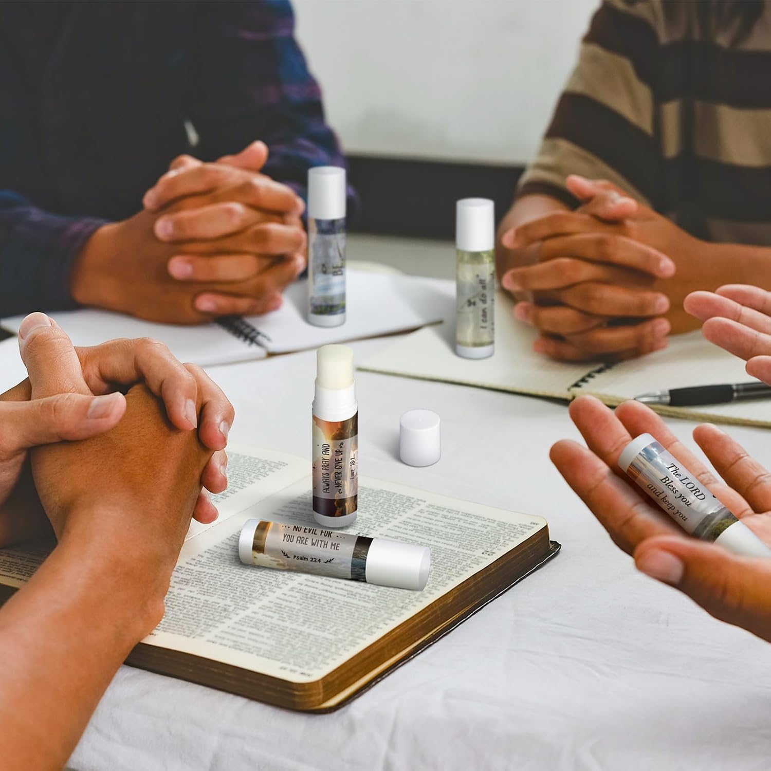 50 Pack Christmas Christian Religious Gifts Bulk Lip Balms for Women Men Church Party Favors Bible Verse Lip Balm with Scripture Gifts for Coworkers Staff Employee Christmas Stocking Stuffers