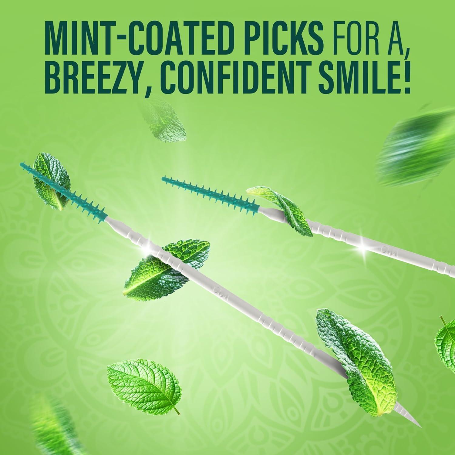 GuruNanda 2-in-1 QuickPik Toothpick & Interdental Pick – Soft Rubber Bristles for Plaque Removal & Improved Oral Care, Comes with a Travel Case for On-The-Go Use, 60ct