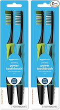 Amazon Basics Electric Toothbrush | Pulsating | Deep Cleaning | 2 Count