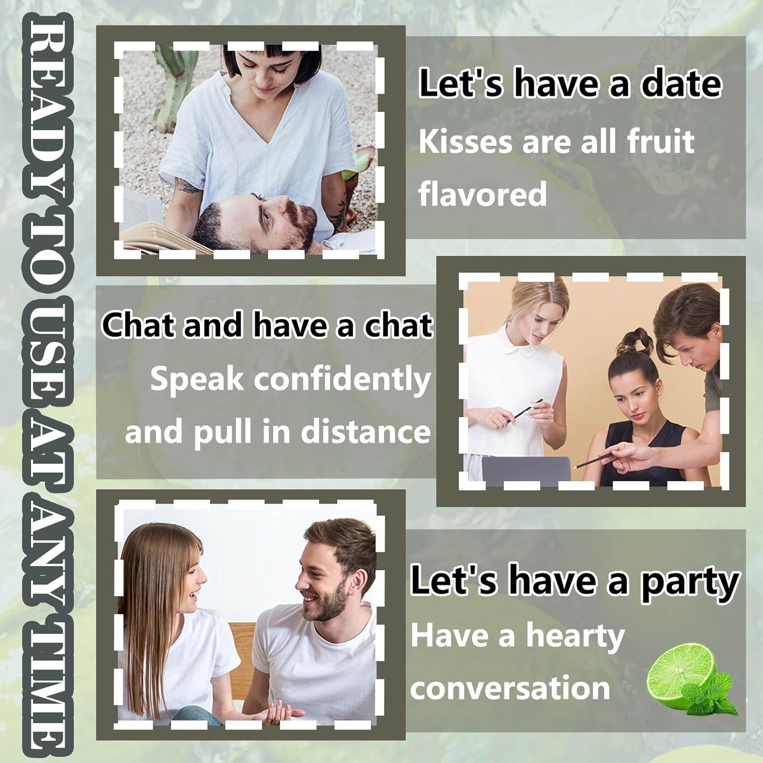 Mint Lime Travel Size Mouthwash for Adults,20 Pack Portable Mouthwash for Fresh Breath,Individual Mini Mouth Wash Travel Size Mouth Wash Products for Women & Men