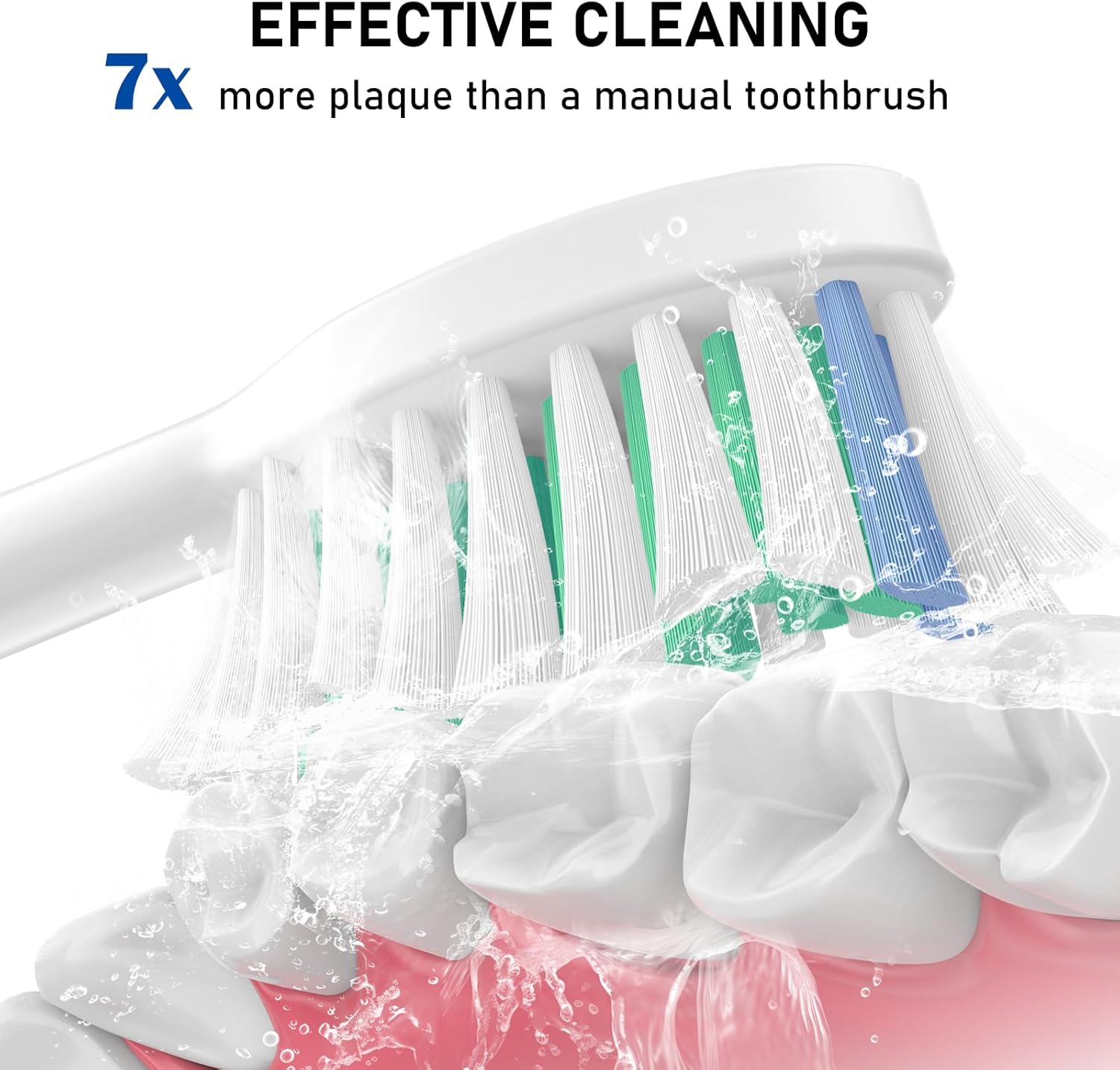 Toothbrush Heads for Philips Sonicare Replacement Brush Heads with Protective Cover Soft Dupont Bristles Electric Toothbrush Replacement Heads for Oral Health, 8 Pack