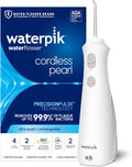 Waterpik Cordless Pearl Rechargeable Portable Water Flosser for Teeth, Gums, Braces Care and Travel with 4 Flossing Tips - ADA Accepted, WF-13 White, Packaging May Vary