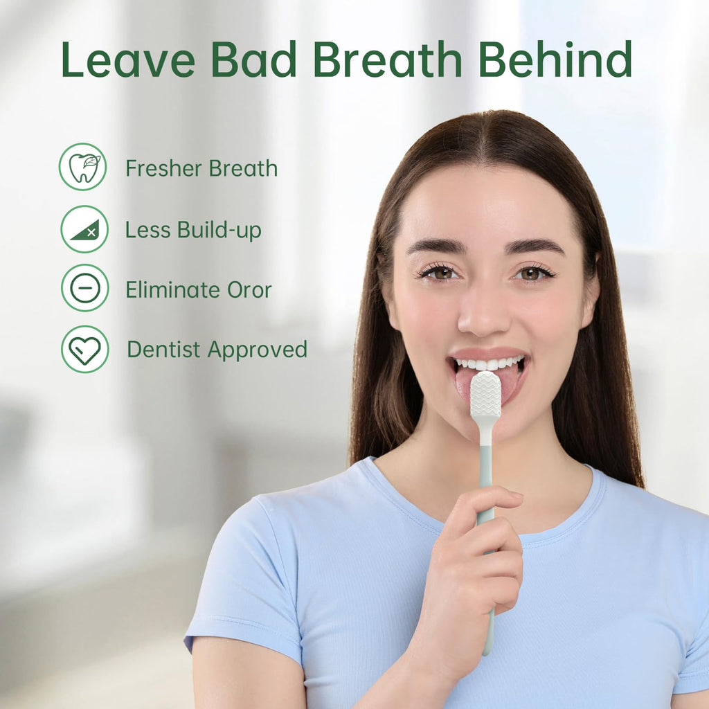 Oral Mucosal Cleaner & Gel Kit | Silicon Oral Cleaner with Air Bag | Mouth Odor Eliminator | Fresh Mint (Set of 1)…