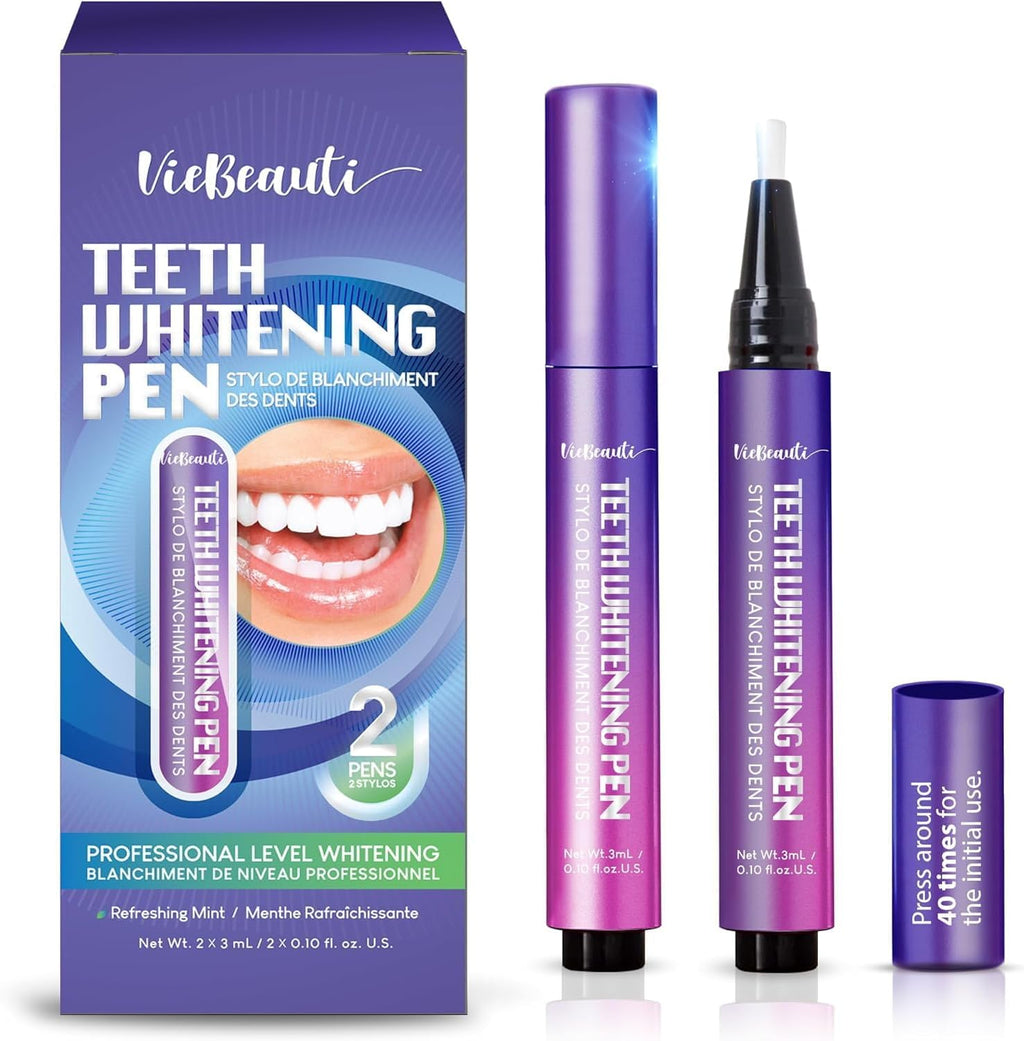 Viebeauti Teeth Whitening Pen Gel: Tooth Whitener with Carbamide Peroxide for Sensitive Teeth - Professional Dental Stain Remover for an Instant Bright Smile 0.2 Fl Oz