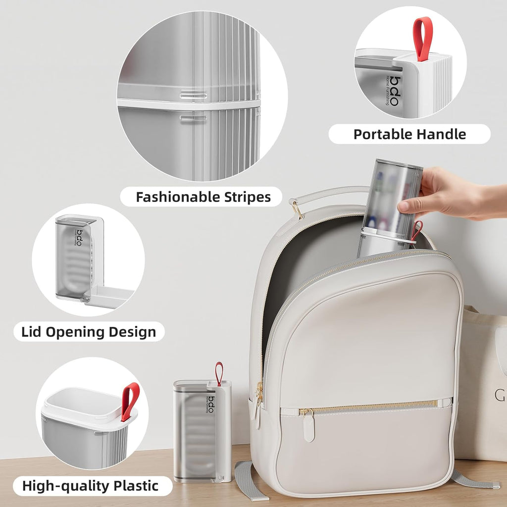 VITVITI Travel Soap Case Container, Portable Toothbrush Travel Case Dish Tray, 7.88 Inch Toothpaste Traveling Toothbrush Holder Set with Cover for Trip/Bathroom/Camping, Clear Gray