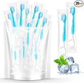 20 Individually Packaged Disposable Travel toothbrushes with Toothpaste, 5-in-1 Convenient Mini Disposable Toothbrush (Toothbrush + Toothpaste + Tongue Scraper + Dental Floss + Pick)