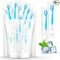 40 Individually Packaged Disposable Travel toothbrushes with Toothpaste, 5-in-1 Convenient Mini Disposable Toothbrush (Toothbrush + Toothpaste + Tongue Scraper + Dental Floss + Pick)