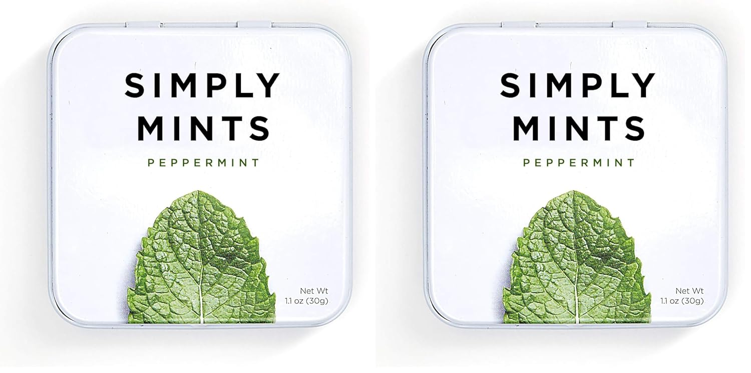 Simply Mints (Peppermint, 45 Count (1 Tin)) (Pack of 2)