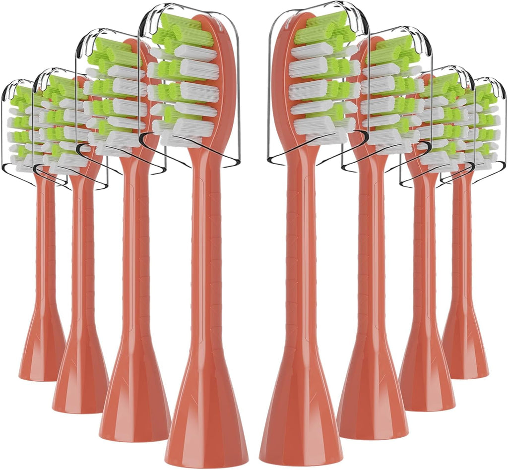 One Series Replacement Toothbrush Heads Pisonicleara Compatible with sonicare Philips One Series BH1022/03 HY1100/02 HY1102 (8-pc) Battery Brush, Mango Snow White Travel Refill