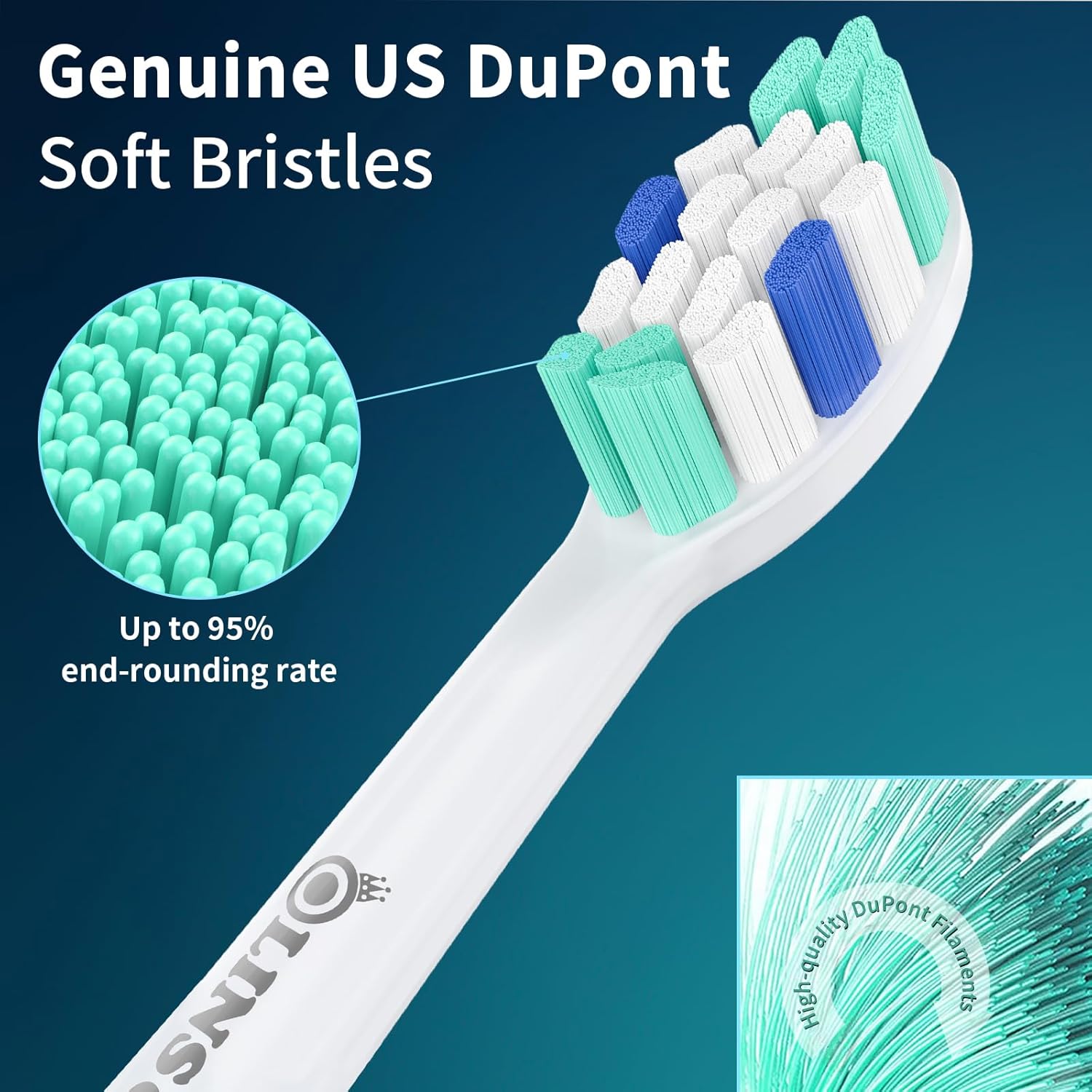 Replacement Heads for Philips Sonicare, Brush Head Compatible with Phillips Sonicare Toothbrush Snap-on Handles, 8 Pack