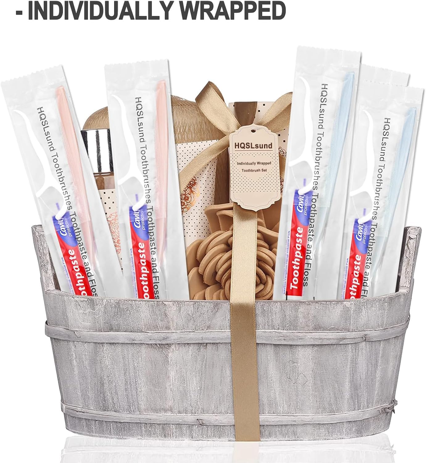 200pcs Disposable Toothbrushes with Toothpaste Floss Individually Wrapped, 2 Color Disposable Toothbrush, 10g Toothpaste, Floss Pick, Bulk Toothbrush Kit for Homeless,Airbnb,Hotel