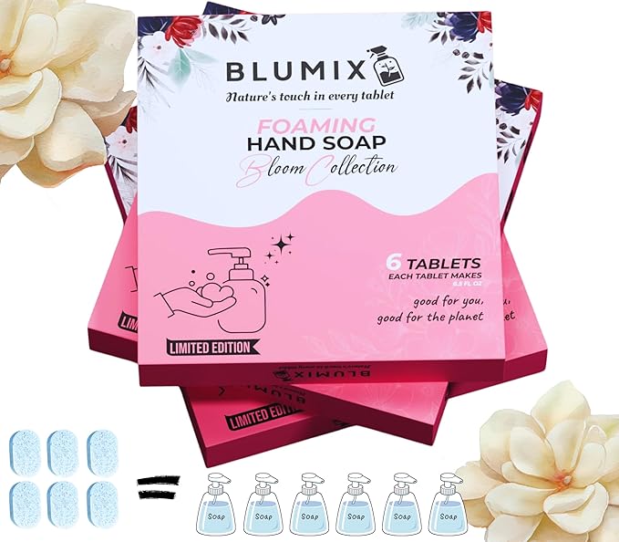 Foaming Hand Soap Tablet Refill – 6 Pack | Jasmine Scent | Eco-Friendly, Non-Toxic, Plastic-Free, Zero Waste, Just-Add-Water | Safe for Kids, Home & Travel (Jasmine)