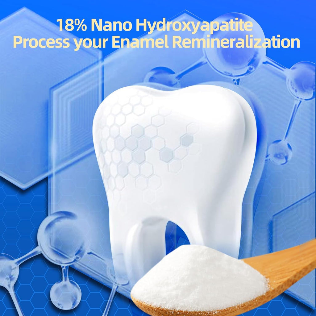 2-Pack 7X Turbo Whitening 18% Nano Hydroxyapatite Bee Wasp Venom Toothpaste for Remineralizing Enamel Repair,Sensitive Relief,Anti-Gingivitis,Anti-Cavity,Anti-Plaque -150 MIN Fresh Breath