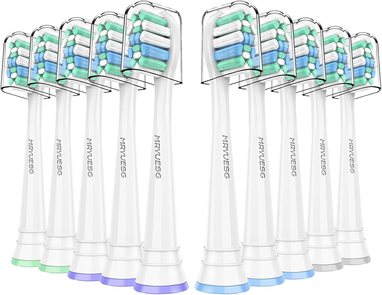 MRYUESG Replacement Toothbrush Heads Compatible with Philips Sonicare, 10 Pack, Electric Tooth-Brush Replacement Heads Compatible with Phillips, White