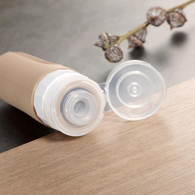 Travel Bottles for Toiletries, Tsa Approved 3oz Travel Size Containers BPA Free Leak Proof Refillable Liquid Silicone Squeezable Travel Accessories for Shampoo Conditioner Lotion (4 Pack)