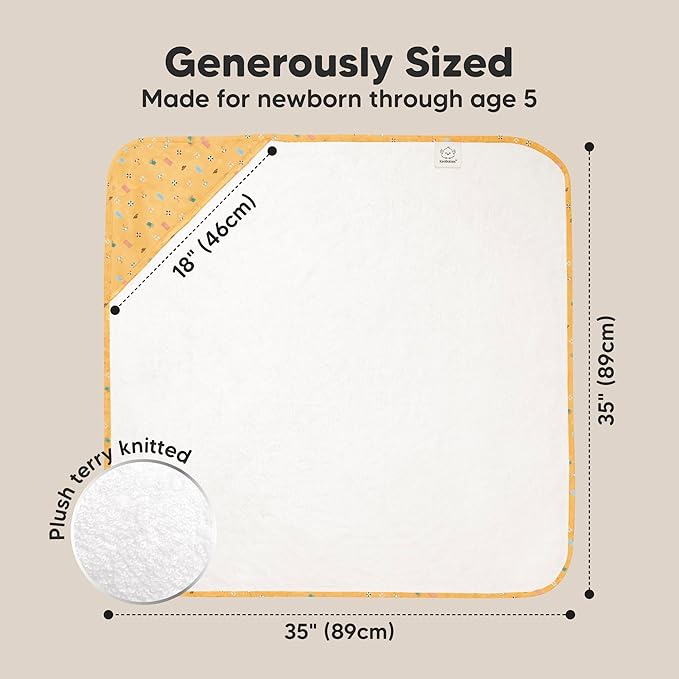 KeaBabies Hooded Baby Towel for Newborn - Viscose Derived from Bamboo Large Baby Bath Towels with Hood for Boys, Girls, Toddler, Extra Absorbent & Soft Newborn Bath Essentials (Beach Day, Regular)