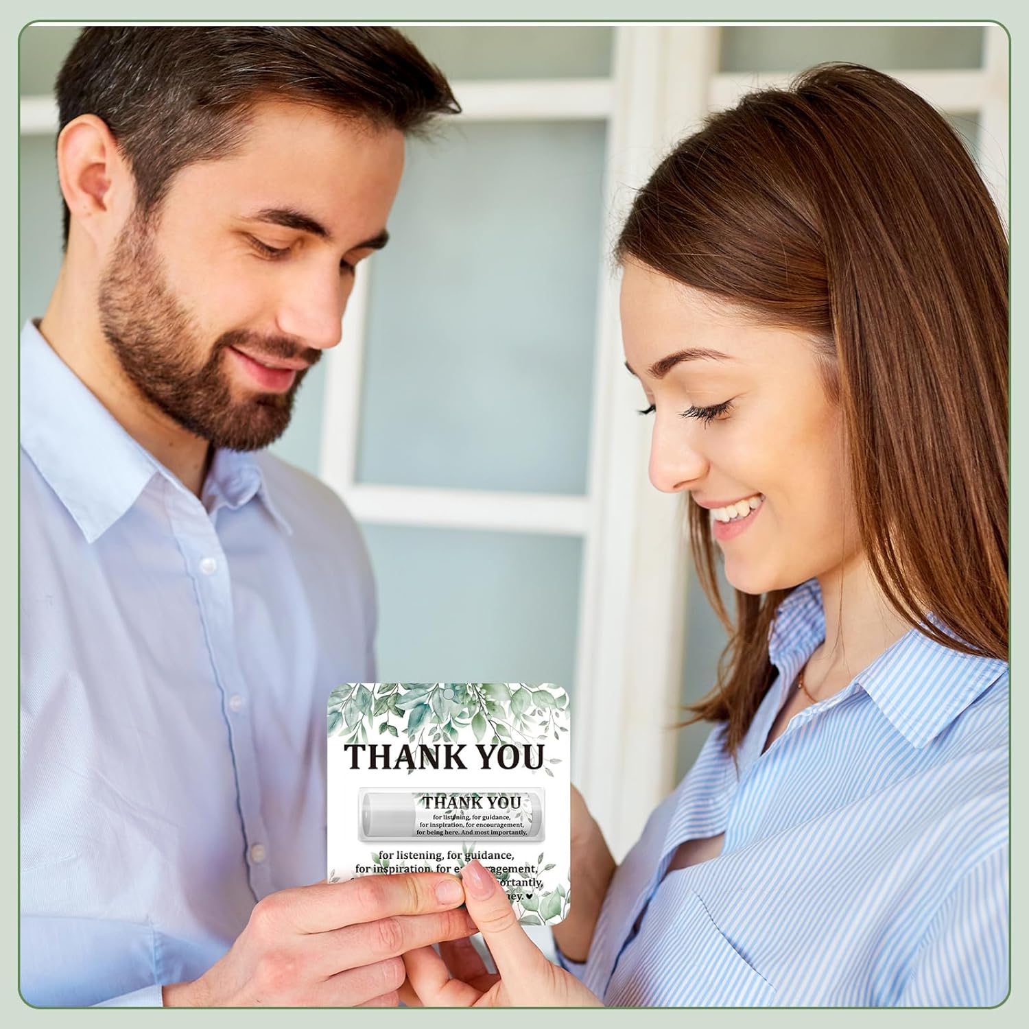 30 Pack Christmas Employee Appreciation Gift Lip Balms Bulk Staff Teacher Team Volunteer Thank You Gift Thanksgiving Christmas Appreciation Party Favor for Women Men(Leaf,Green White)