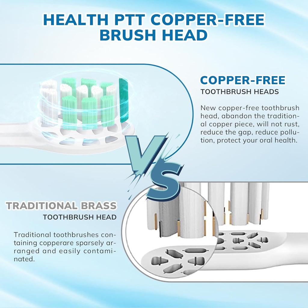 Replacement Toothbrush Heads Compatible with Philips Sonicare：16 Pack Soft Replacement Electric Brush Head for 4100 5100 6100 HX9023/65 W Optimal Control Snap-on System（B&W）