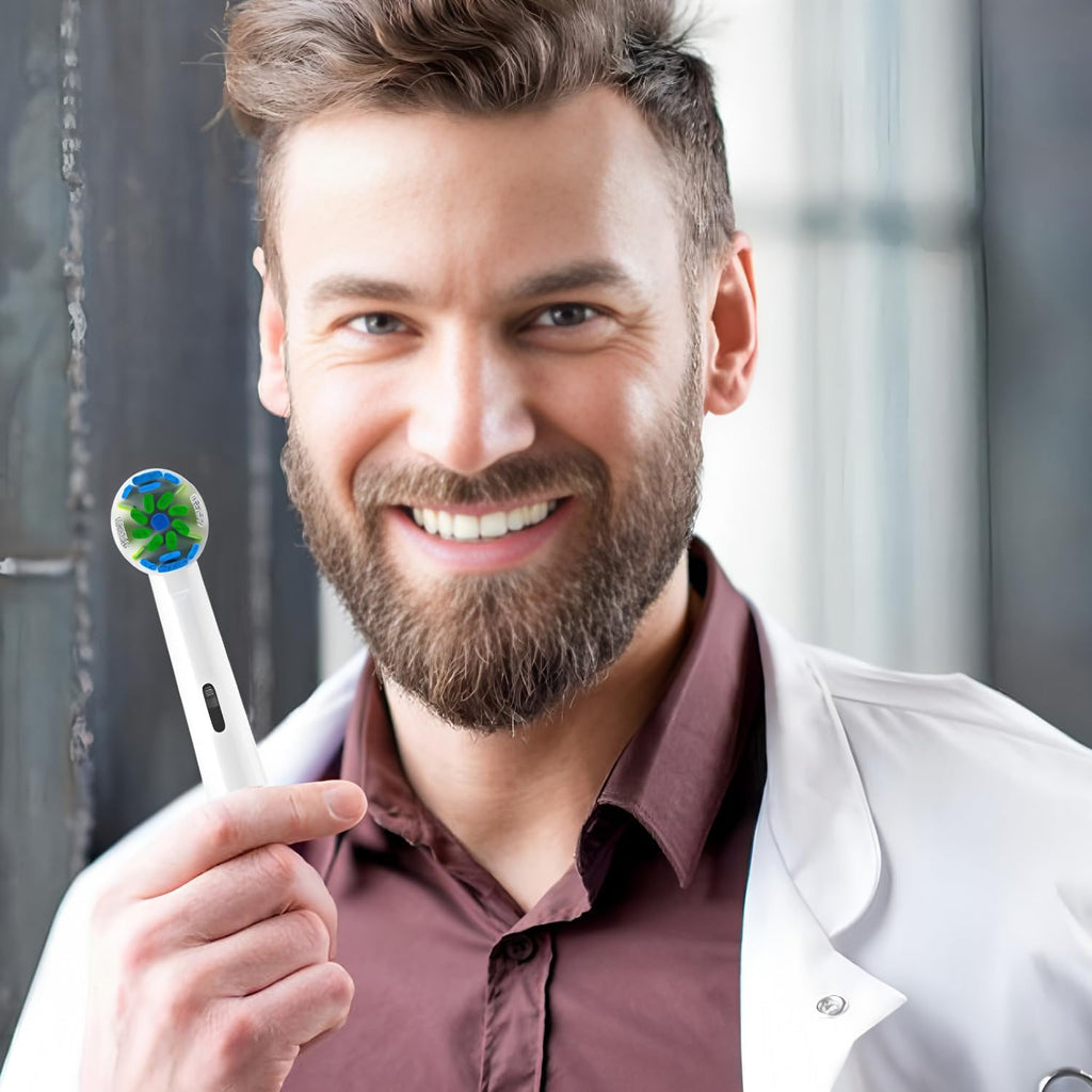 Replacement Heads Compatible with Oral B Braun Electric Toothbrush, Replacement Toothbrush Heads Fit for Oral-b Pro 1000/7500/3000/7000/8000/500, 16 Packs (White)